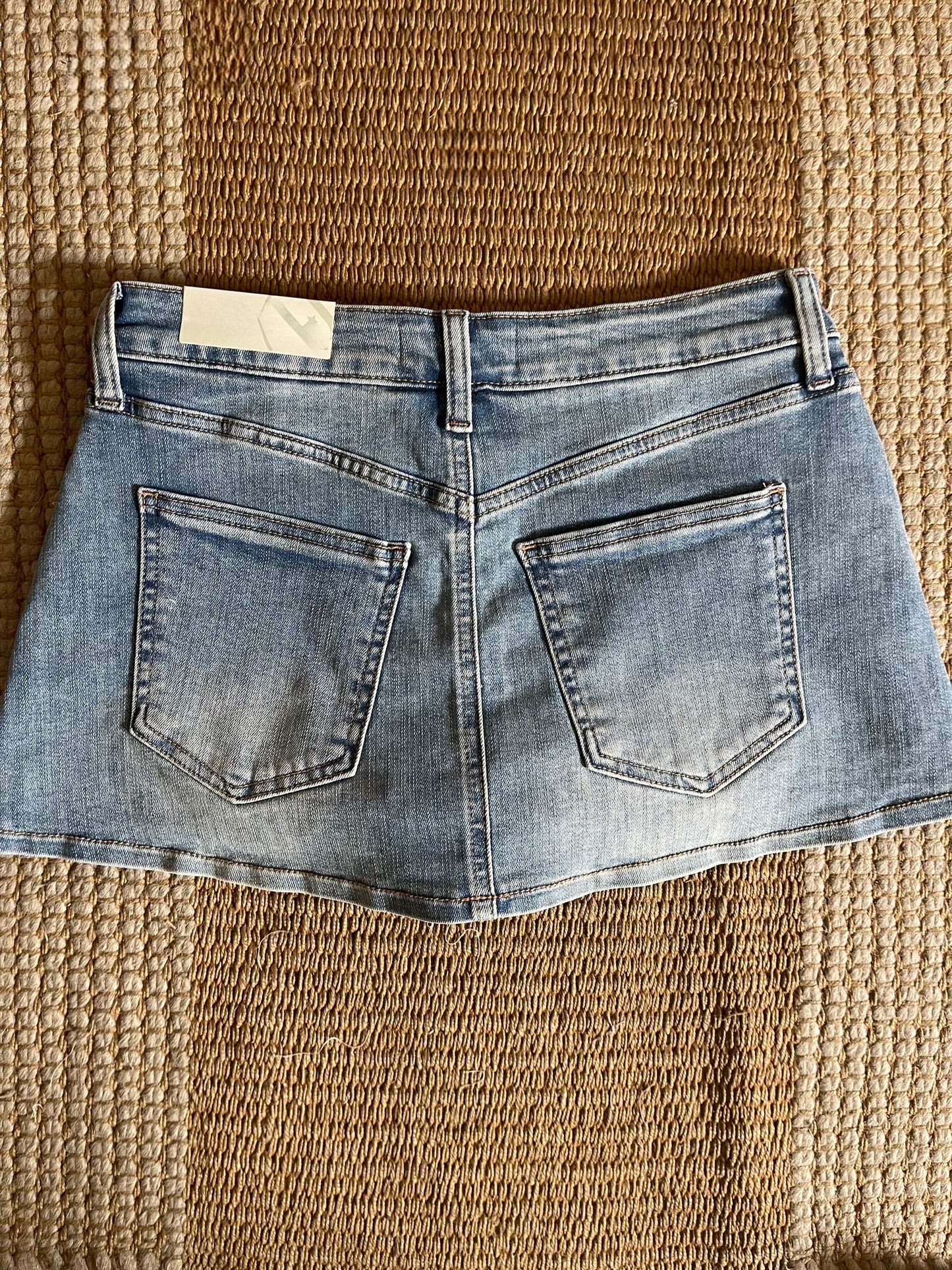 Can't Tame Her Denim Skirt- Light Denim