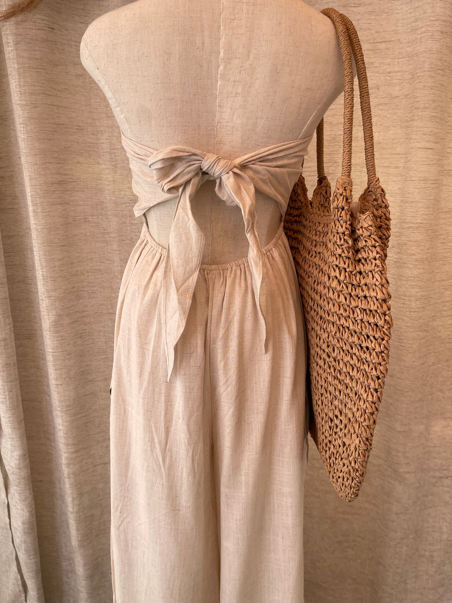 Your Next Move Jumpsuit - Oatmeal - LAST M!!