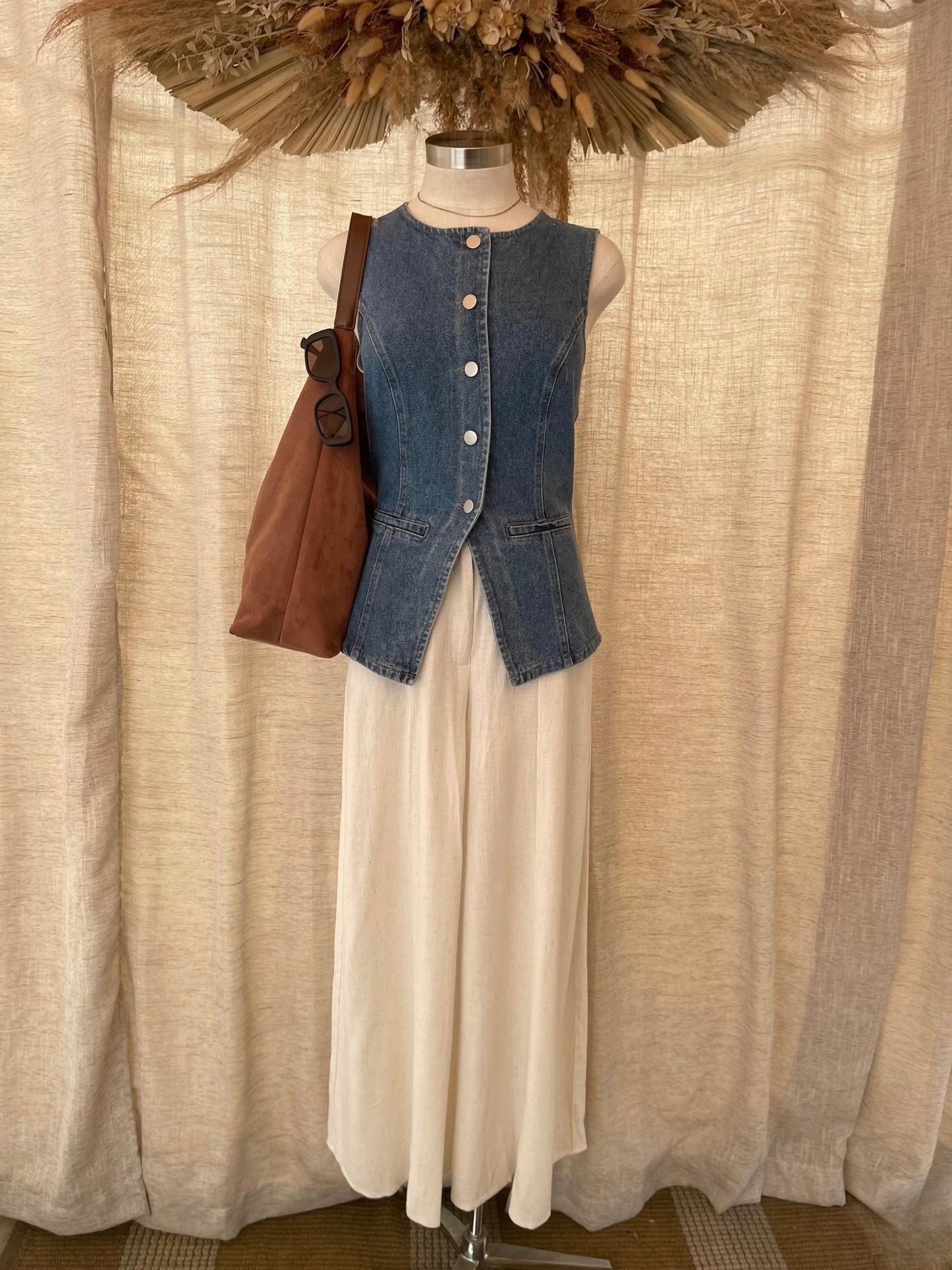 Desert Eagle Denim Vest Top