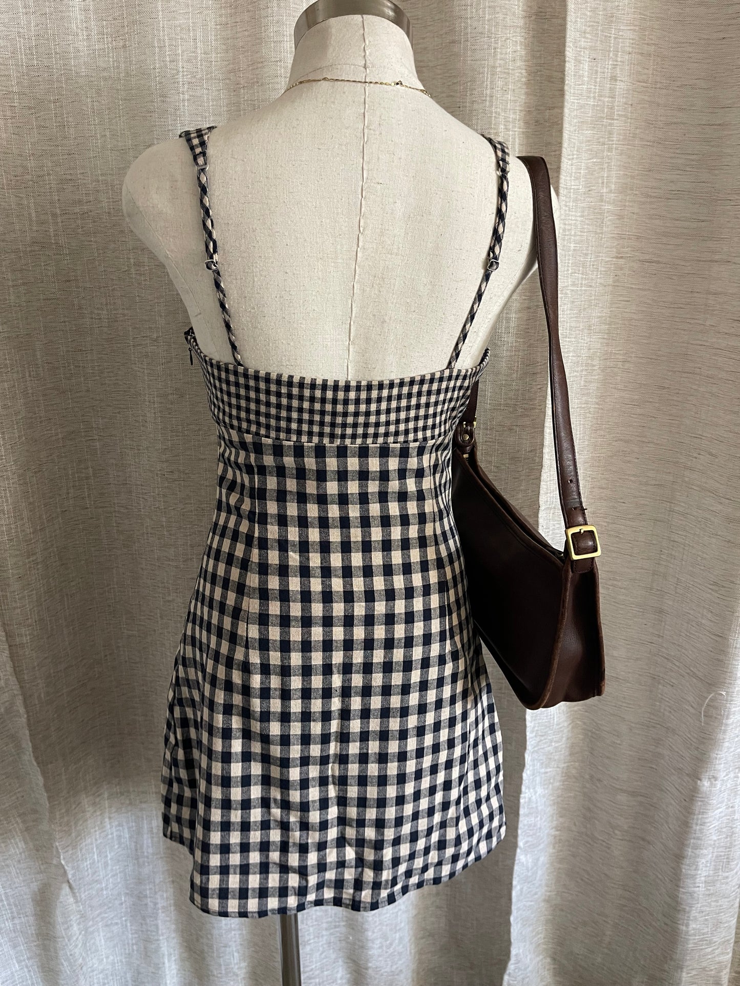 Midnight Hues Gingham Dress