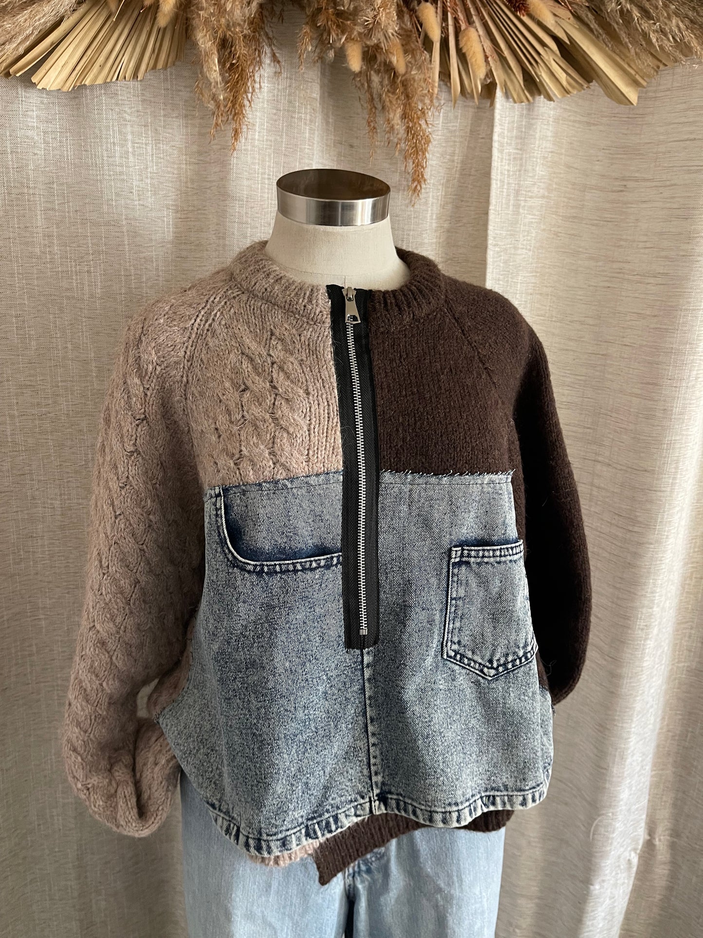 Denim Drift Sweater
