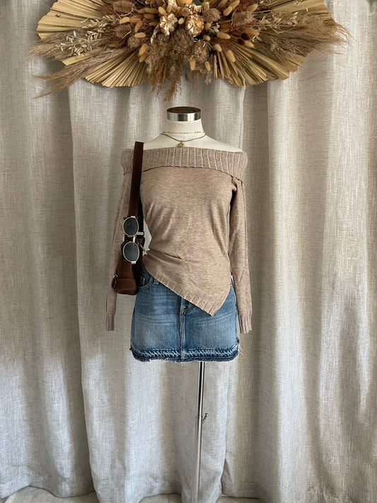 Side Glance Top - Oatmeal