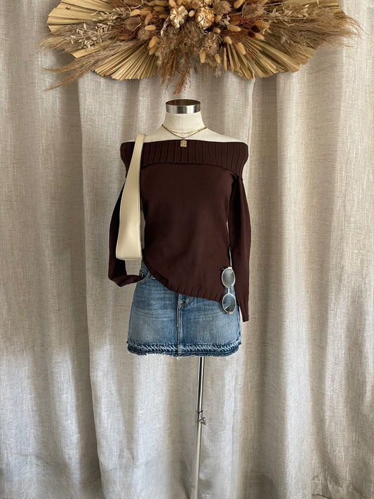 Side Glance Top - Brown