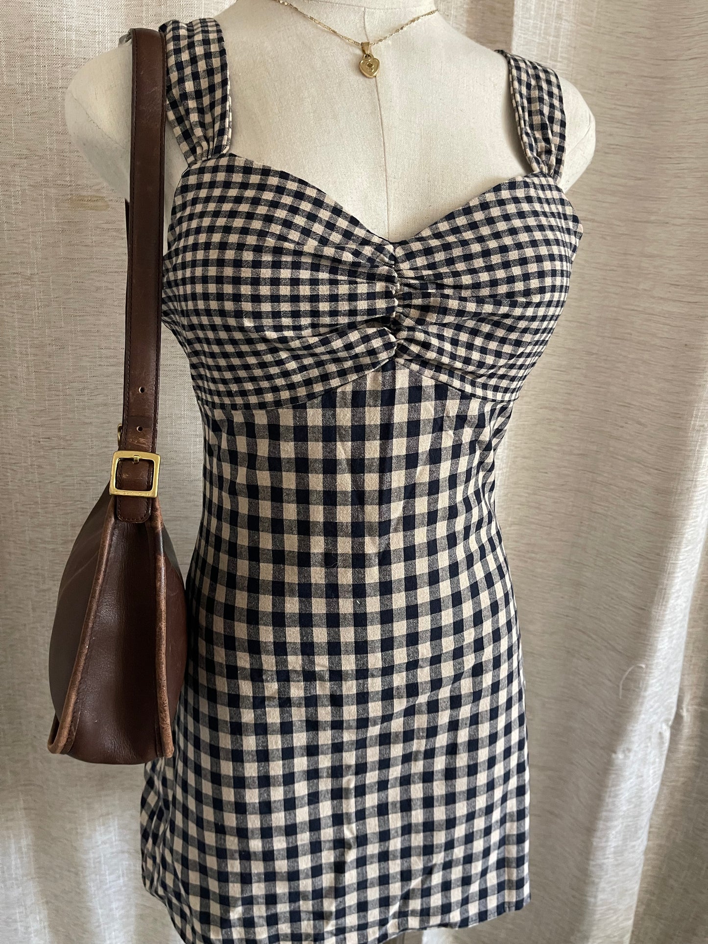 Midnight Hues Gingham Dress