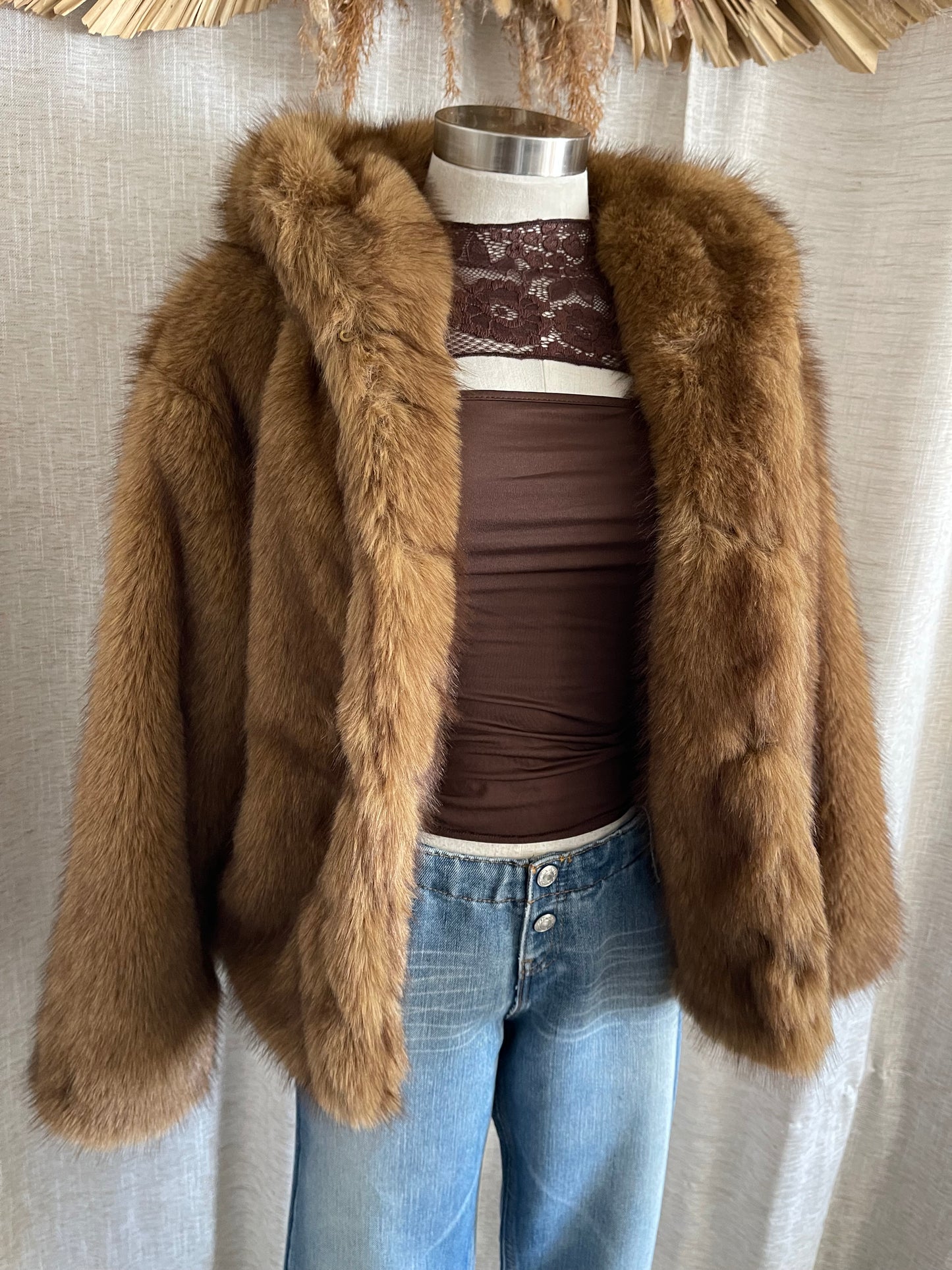 Snow Angel Hooded Fur Jacket