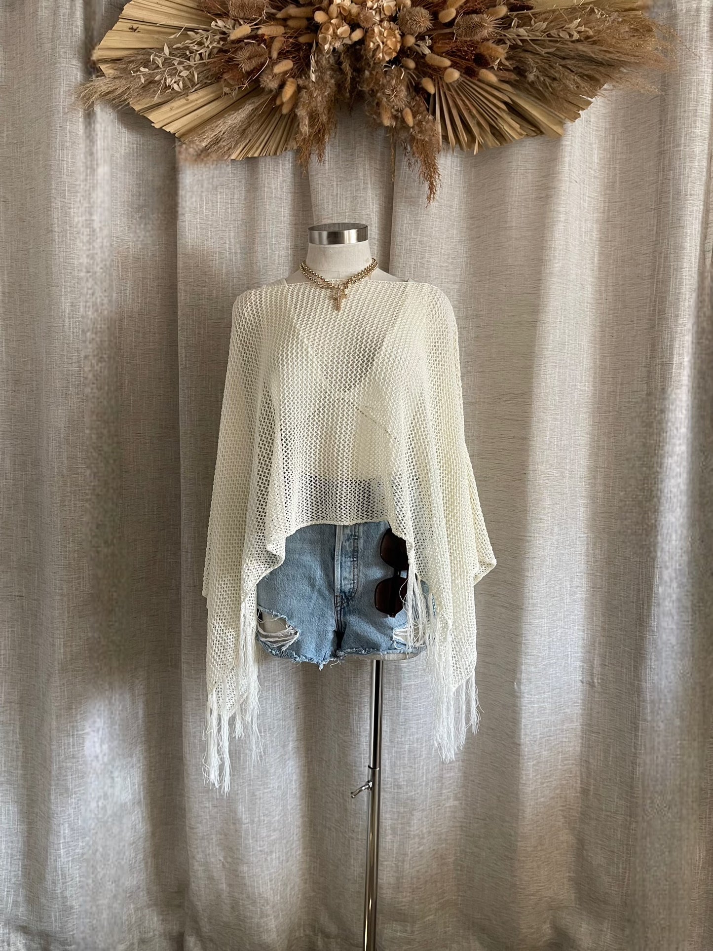 Wanderlust Fringe Hem Poncho