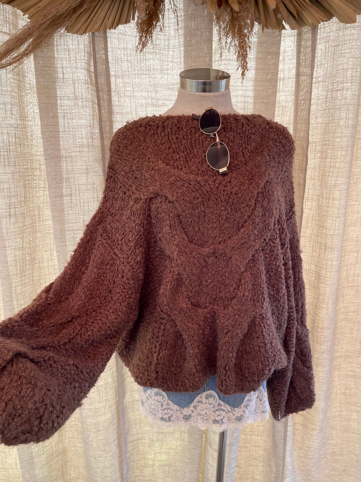 Soft Oak Knit Sweater- LAST M!!