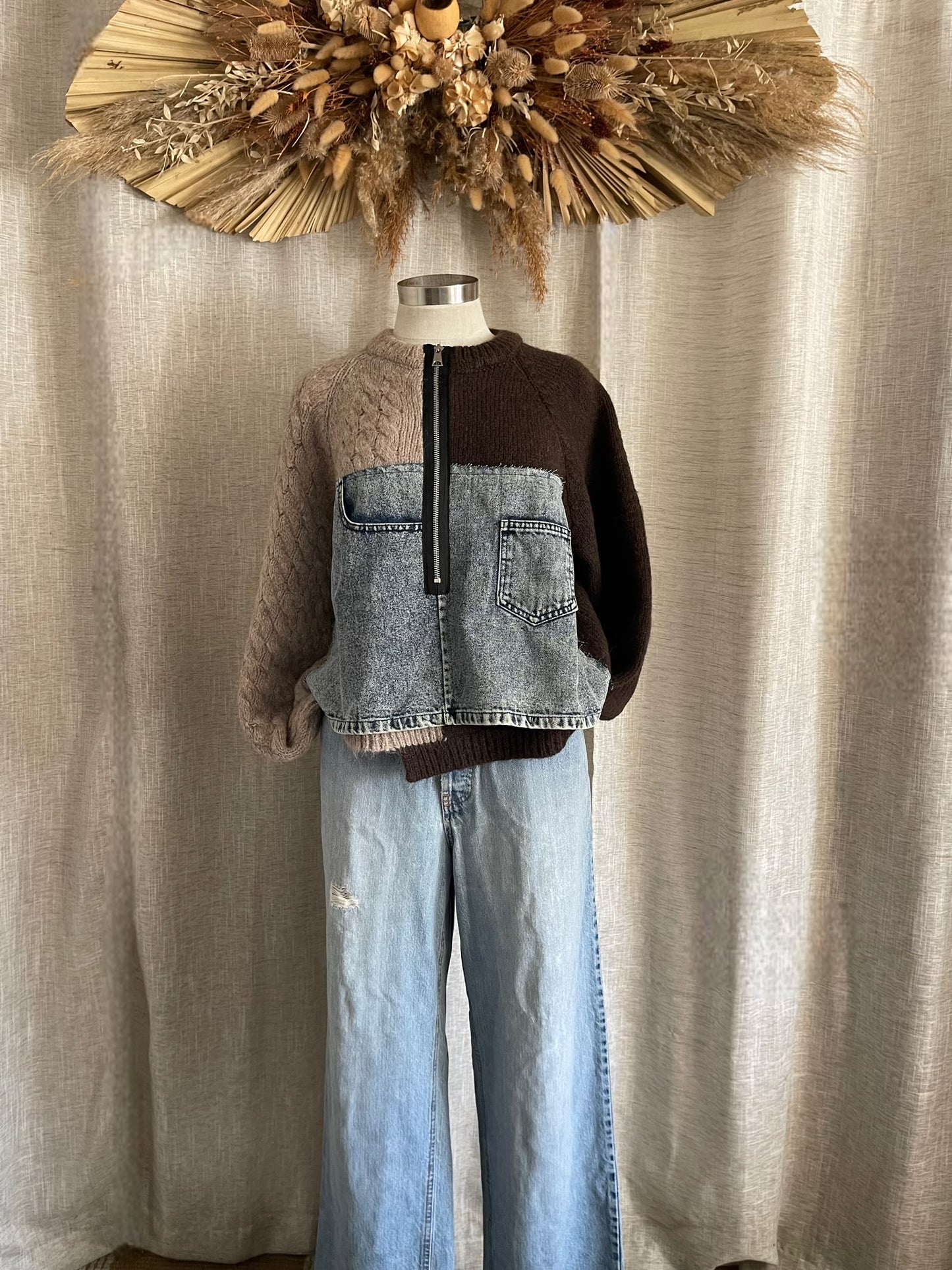 Denim Drift Sweater