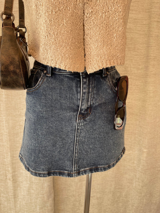 Denim Haze Mini Skirt