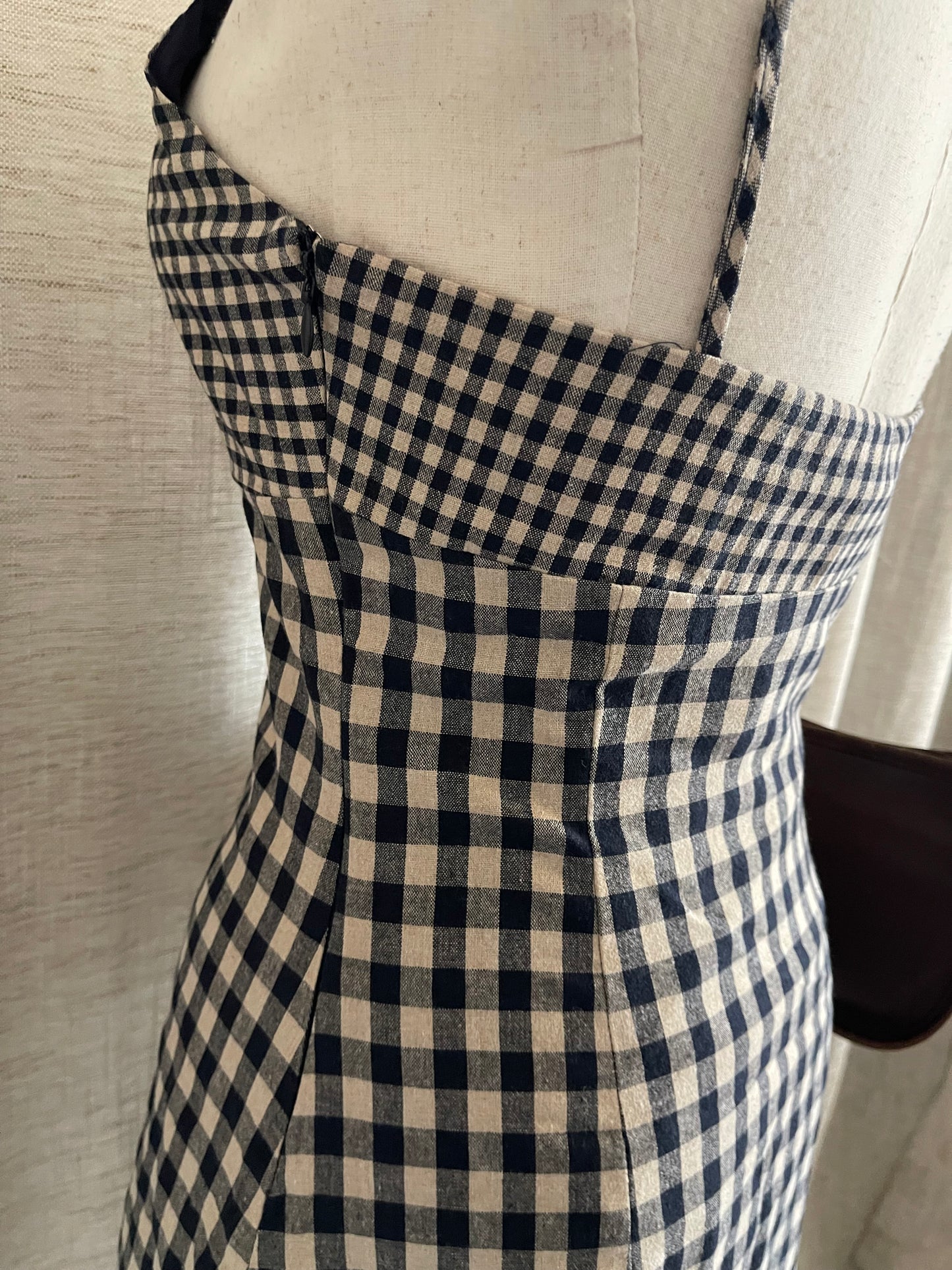 Midnight Hues Gingham Dress