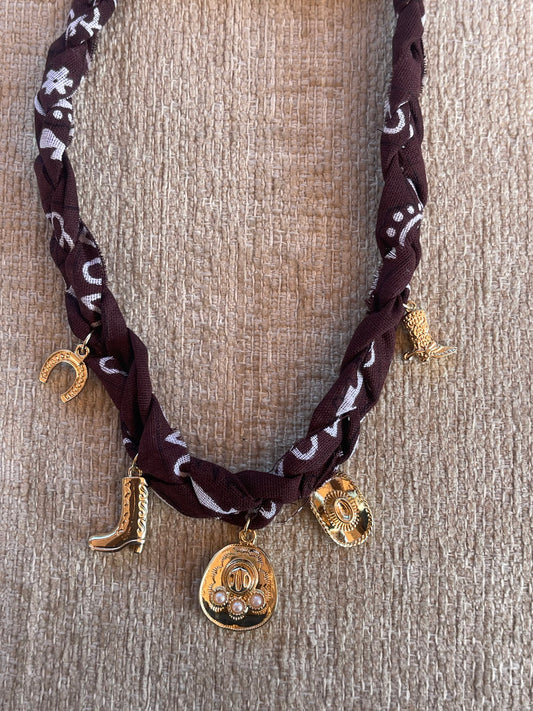 Boots On The Ground Scarf Necklace