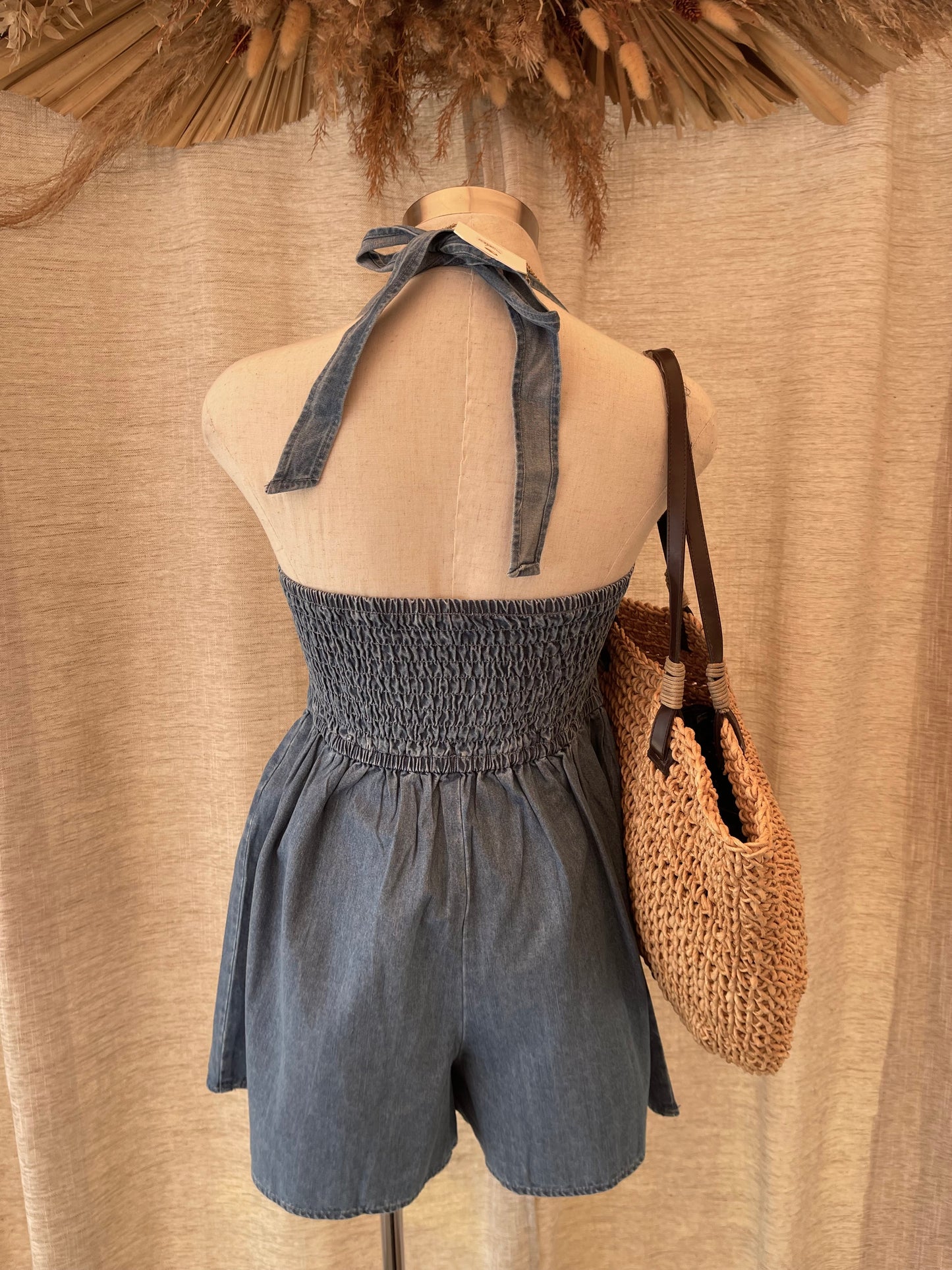 Darling Denim Romper- LAST S!