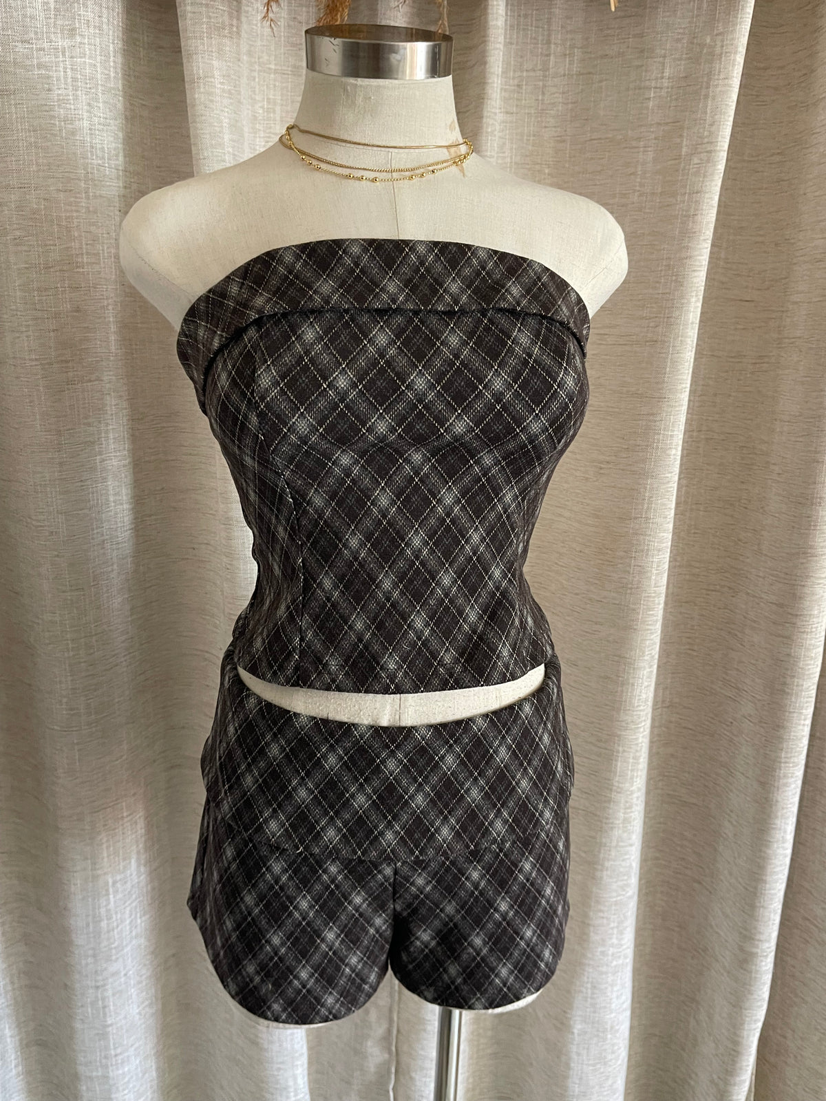 Autumn Haze Plaid Set