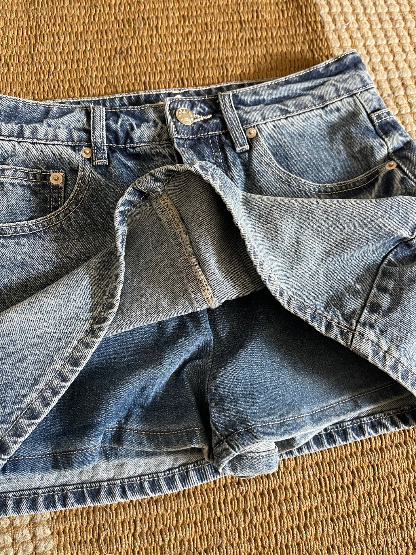 Blue Jean Denim Skirt