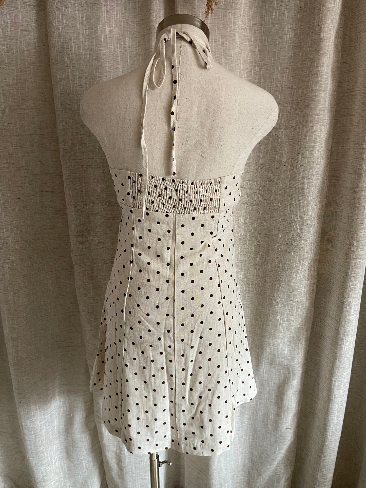 On The Dotted Line Dress - Oatmeal