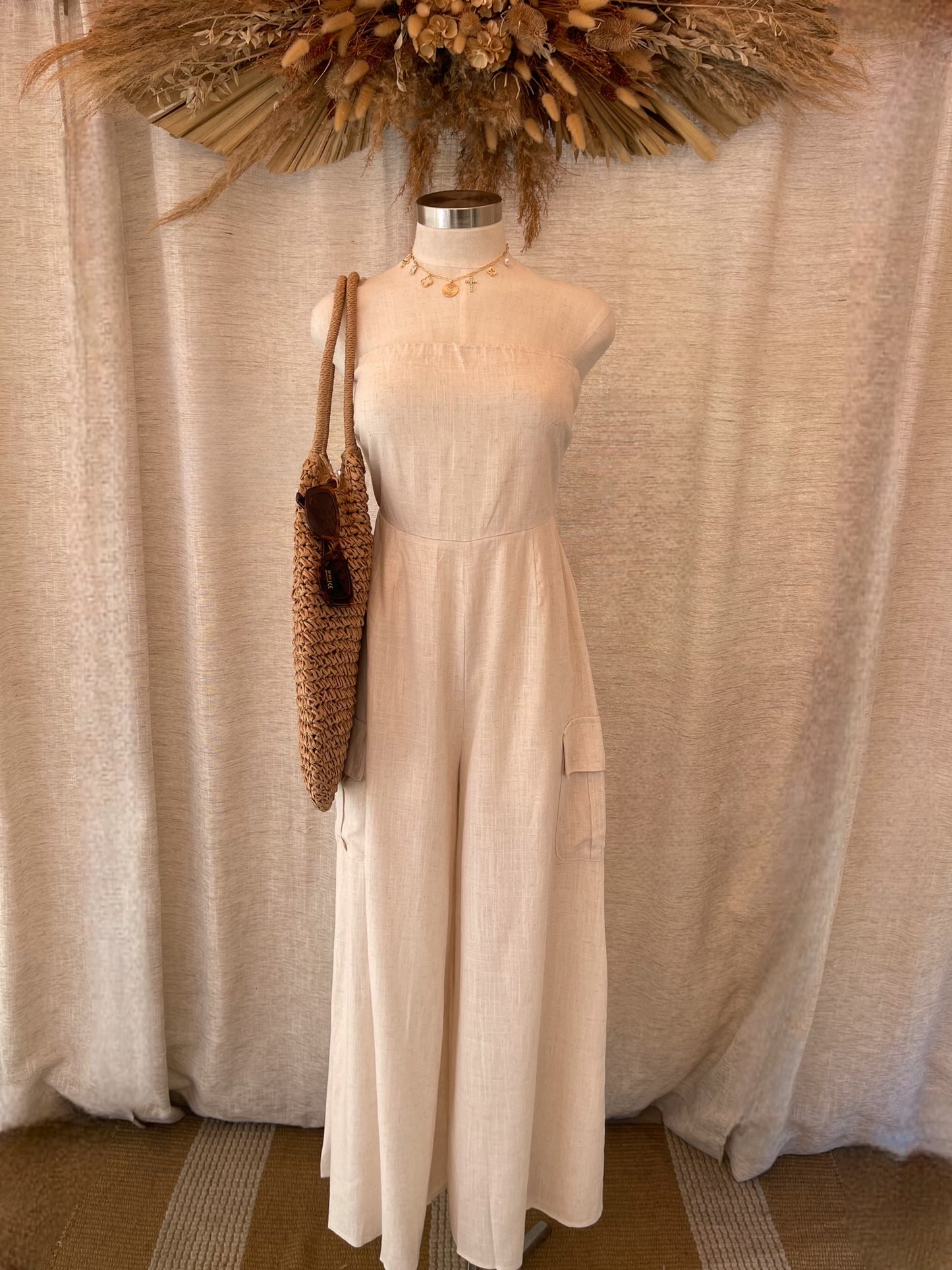 Your Next Move Jumpsuit - Oatmeal - LAST M!!