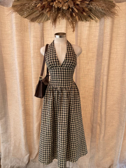 Don't Look Back Gingham Dress