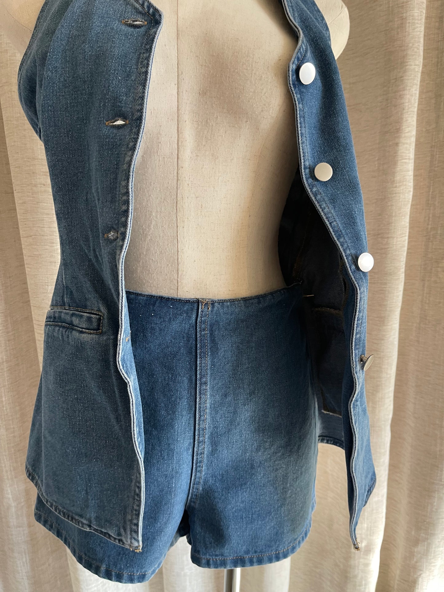 Hot Take Denim Romper