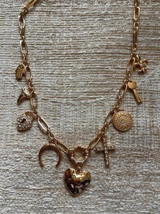 Heart to Heart Charm Necklace