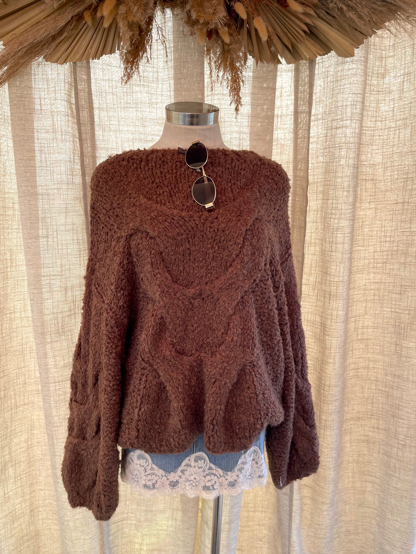 Soft Oak Knit Sweater- LAST M!!
