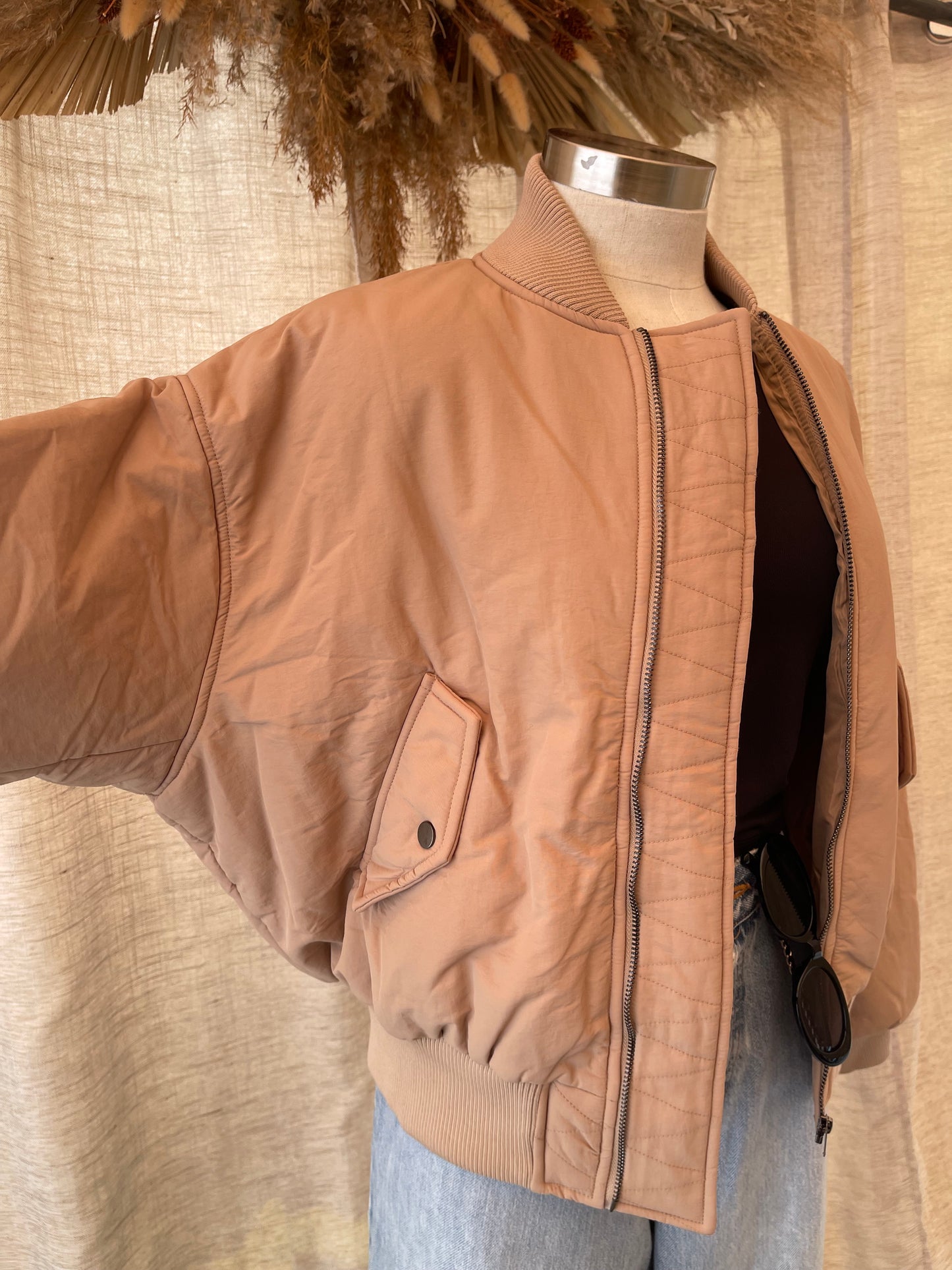 Auburn Puffer Bomber Jacket