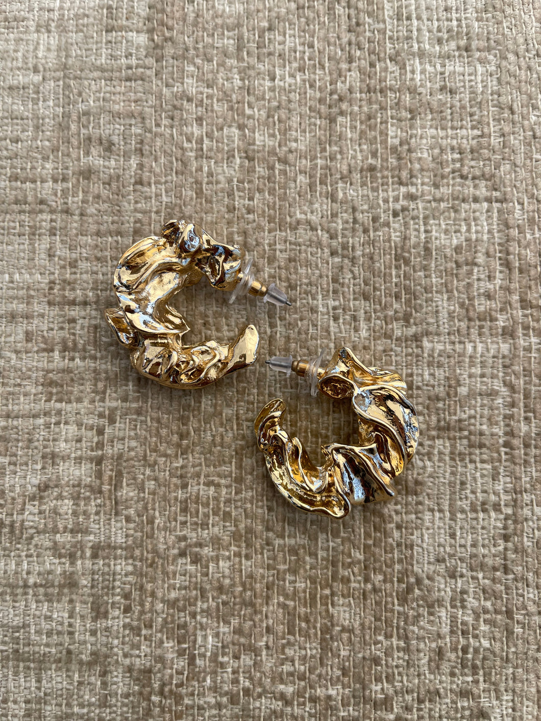 Chunky gold earrings