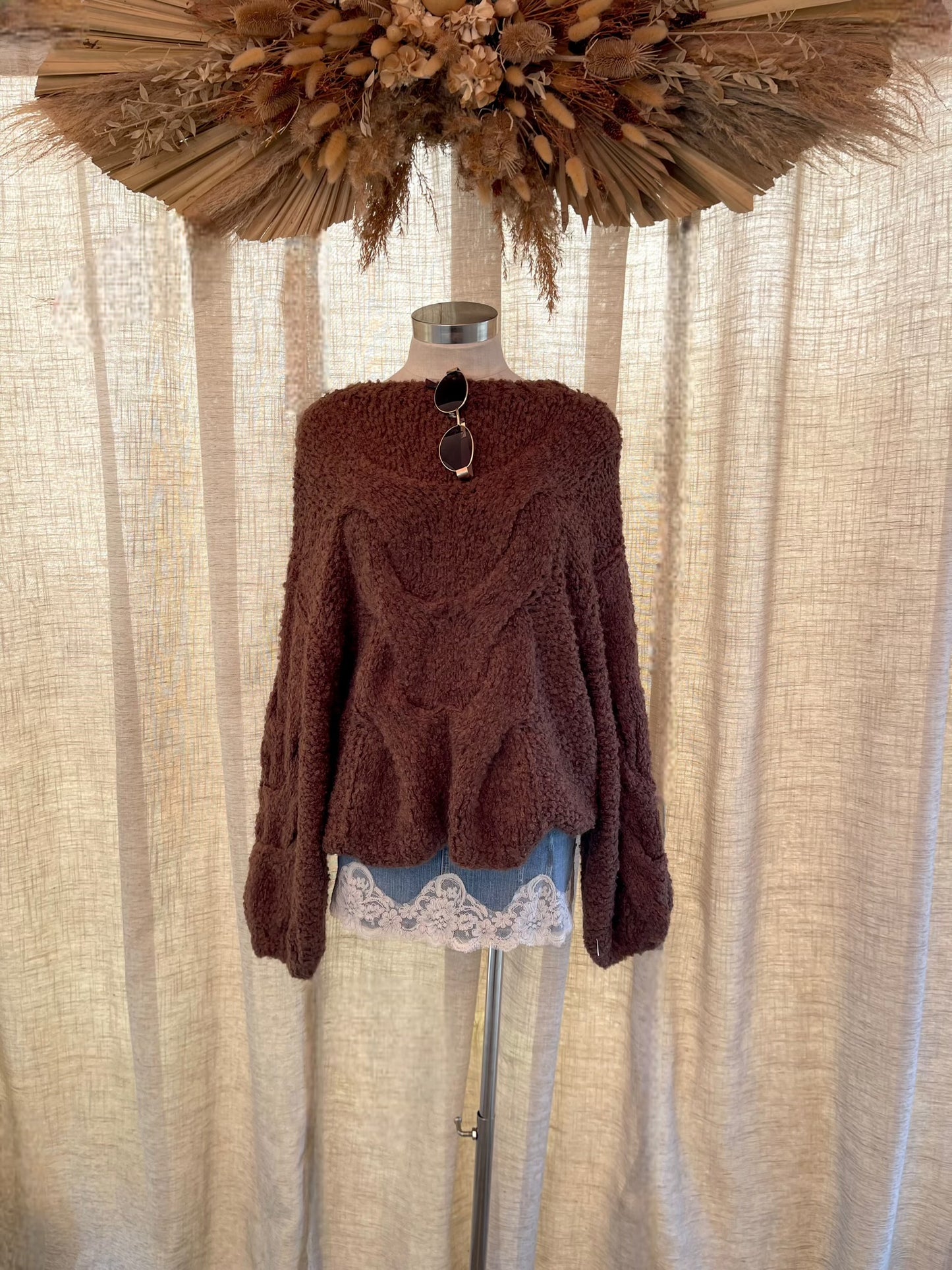 Soft Oak Knit Sweater- LAST M!!