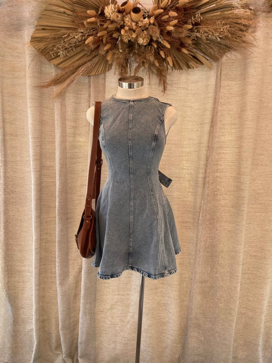 Haven Blue Bow Dress-LAST M!!