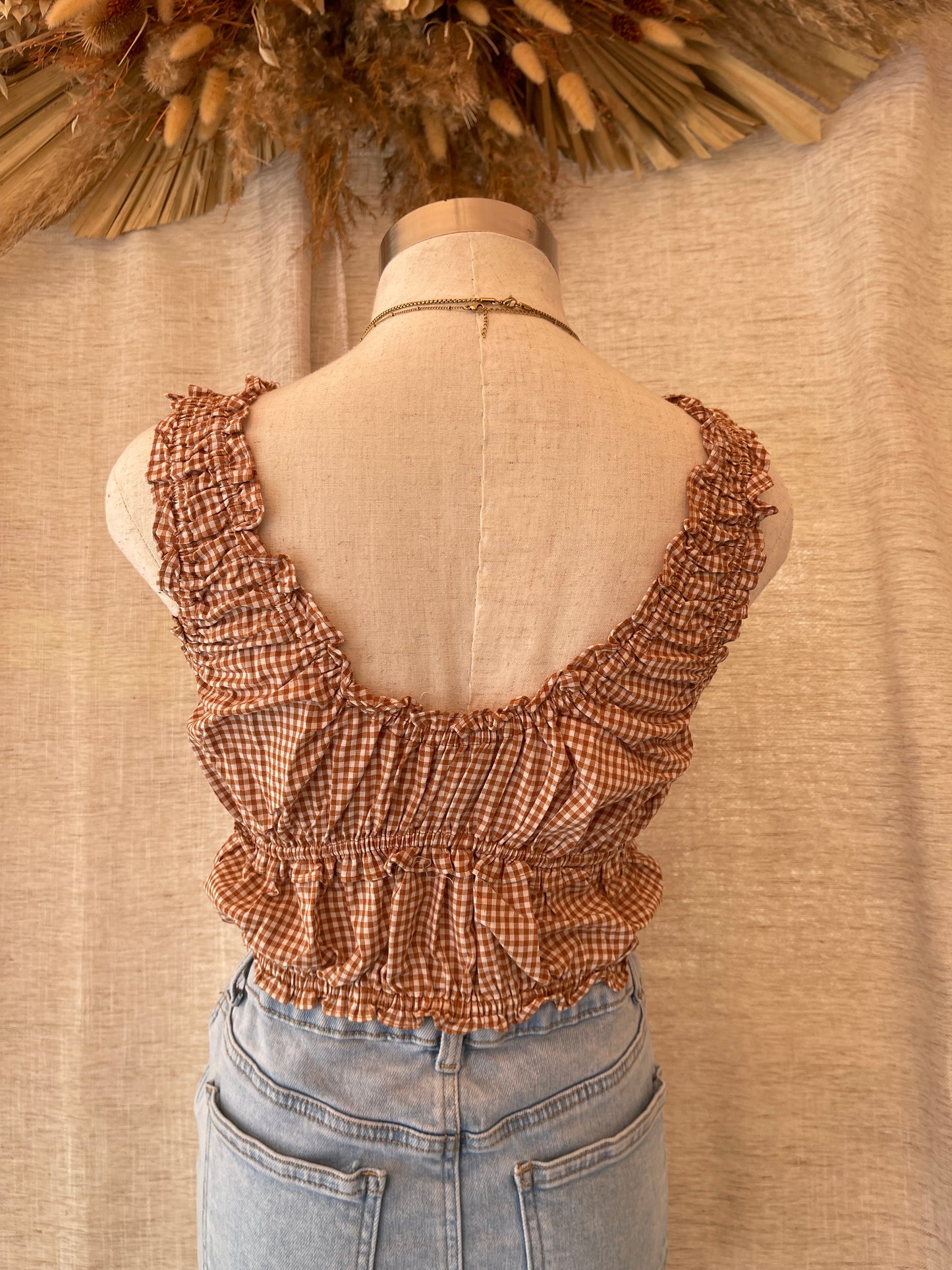 Sweet Honey Gingham Top