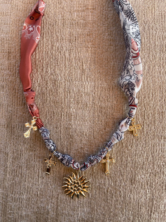 Sun Scarf Necklace