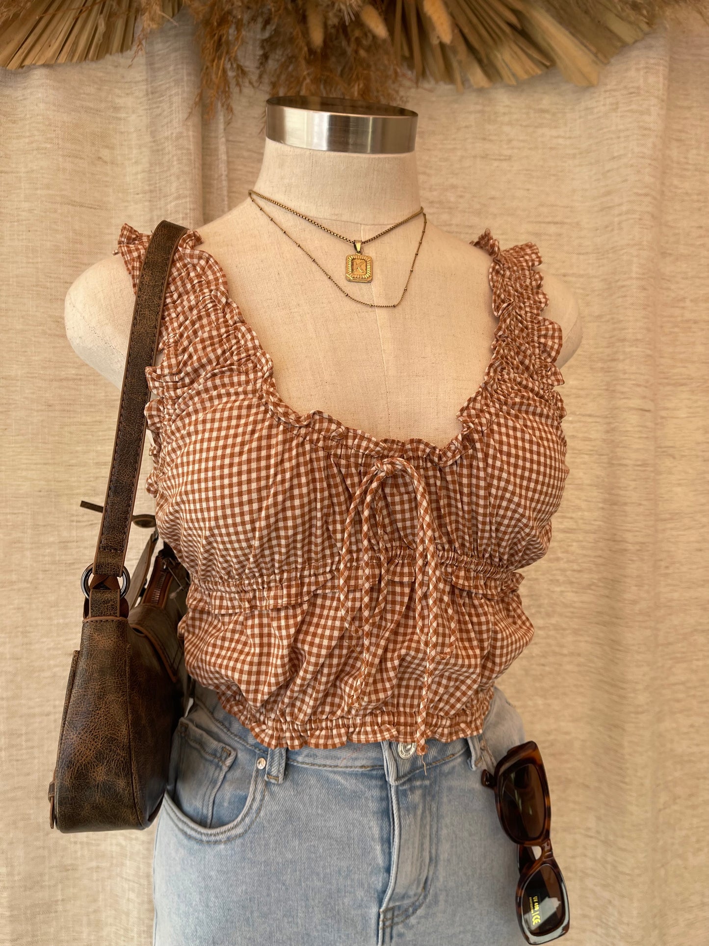 Sweet Honey Gingham Top