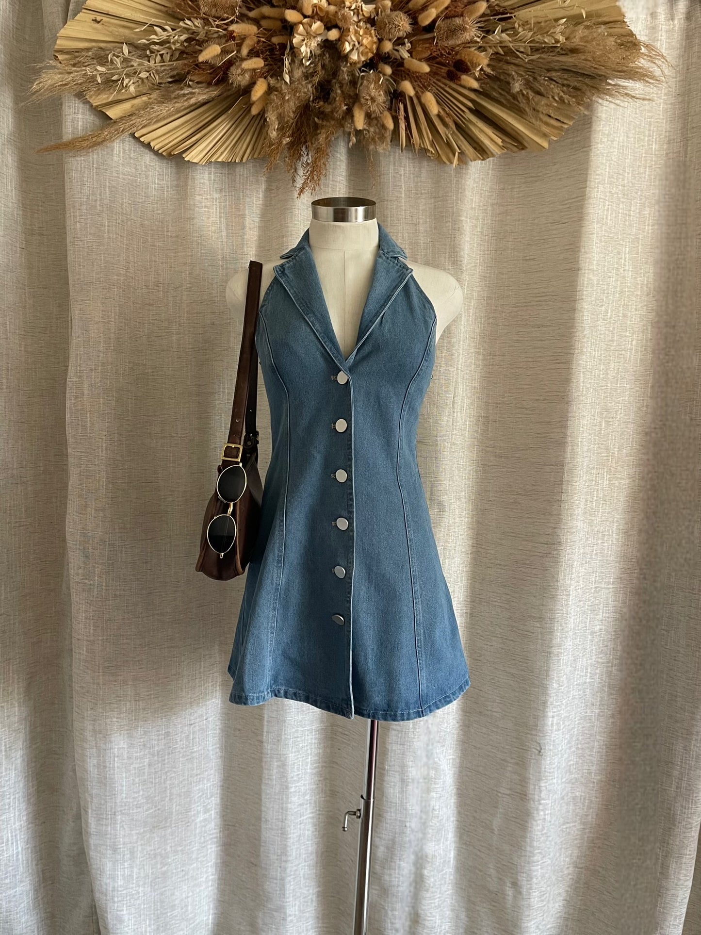 Whispered Romance Denim Dress