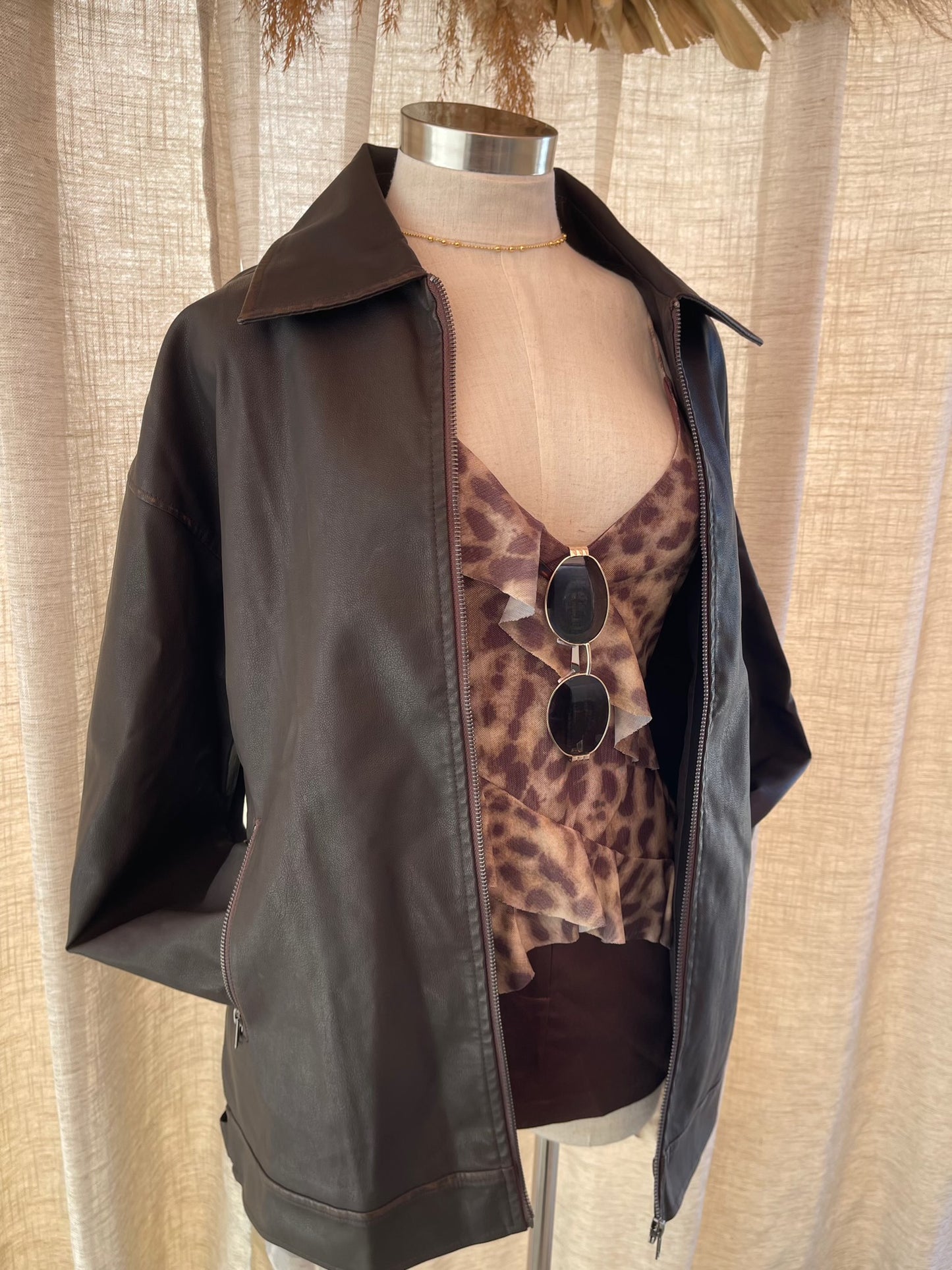 Lookin' At You Vintage Leather Jacket