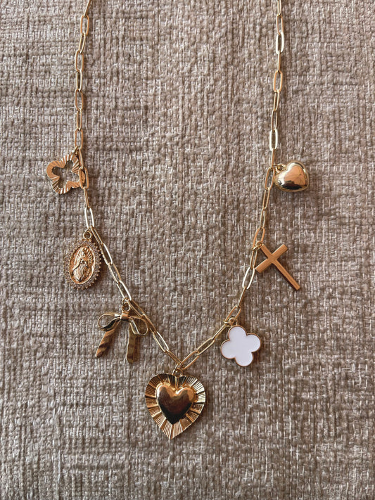 Bow Lover Charm Necklace
