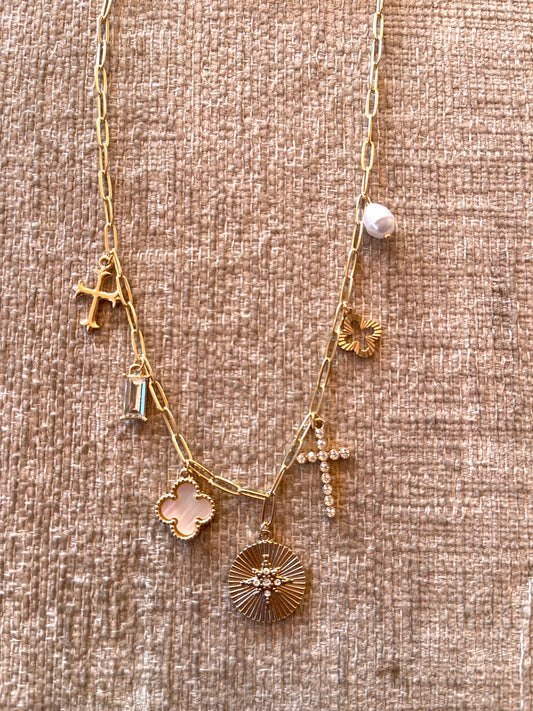 Clover Cross Necklace