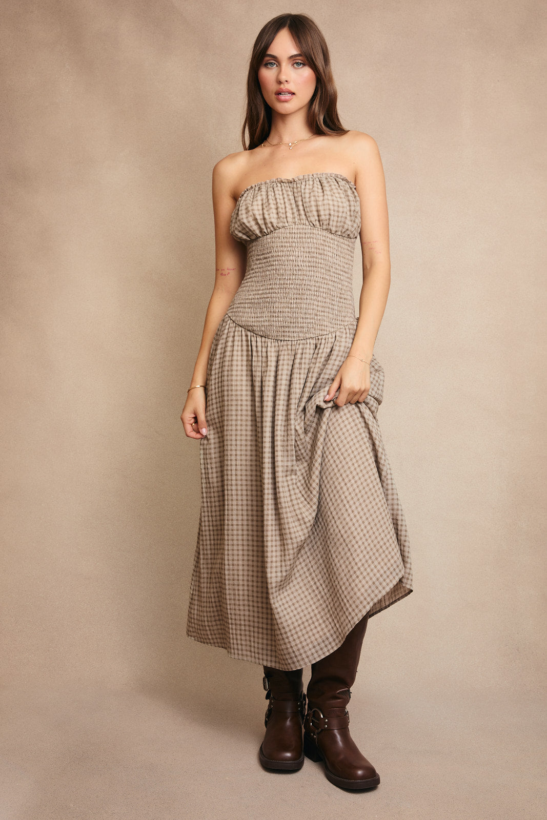 Dakota Gingham Dress- LAST S!!
