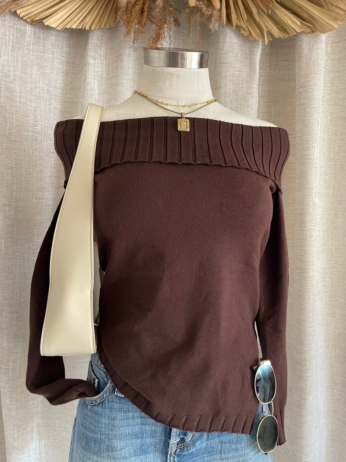 Side Glance Top - Brown