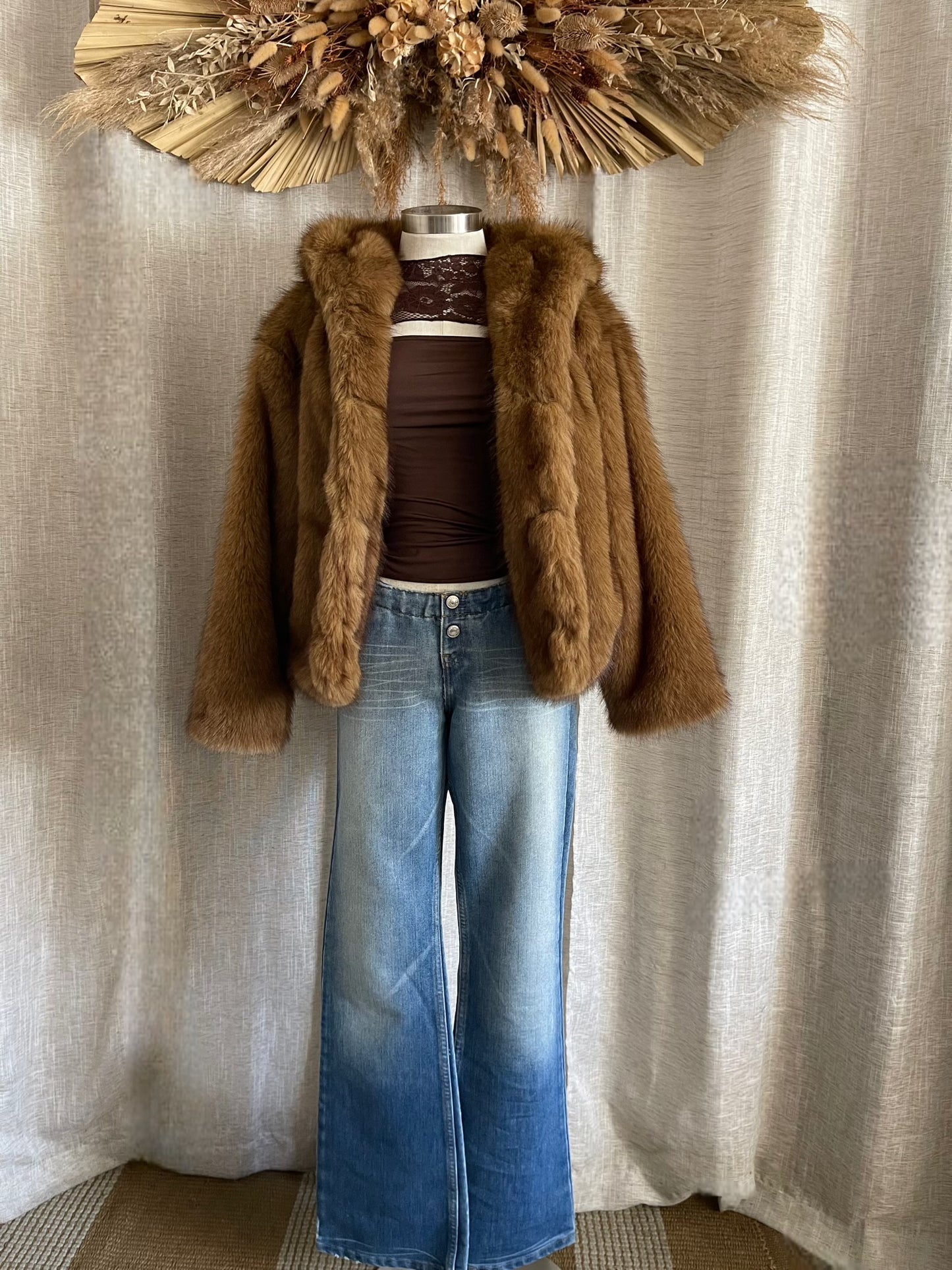 Snow Angel Hooded Fur Jacket