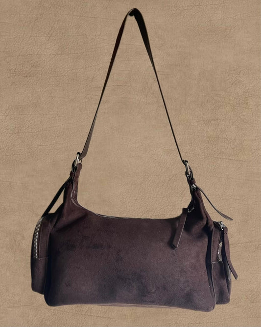 Places To Be Suede Bag