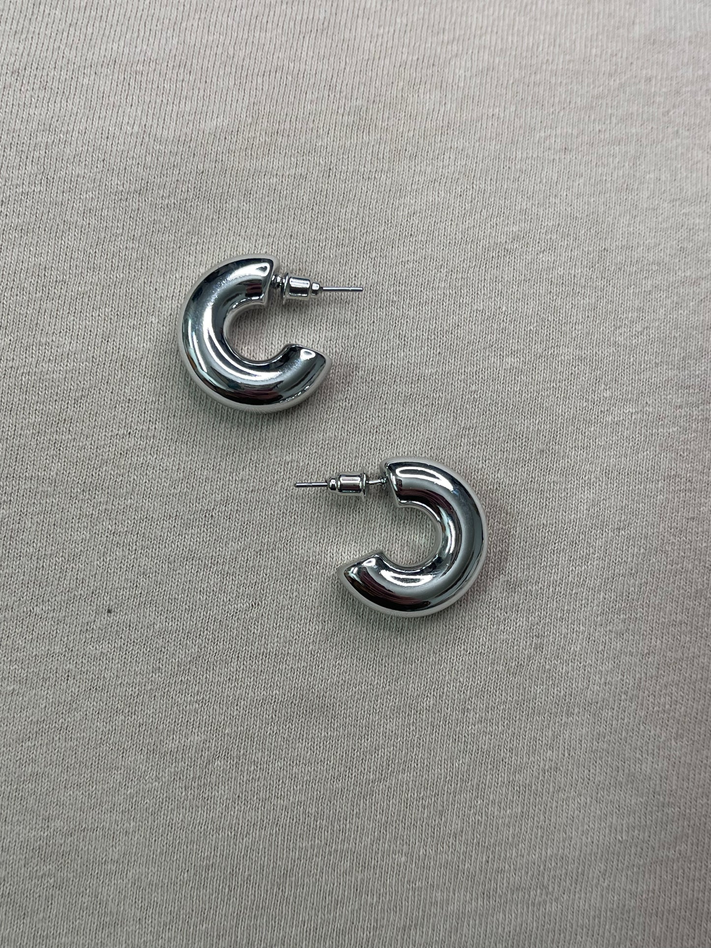 Small Chunky Hoop Earrings