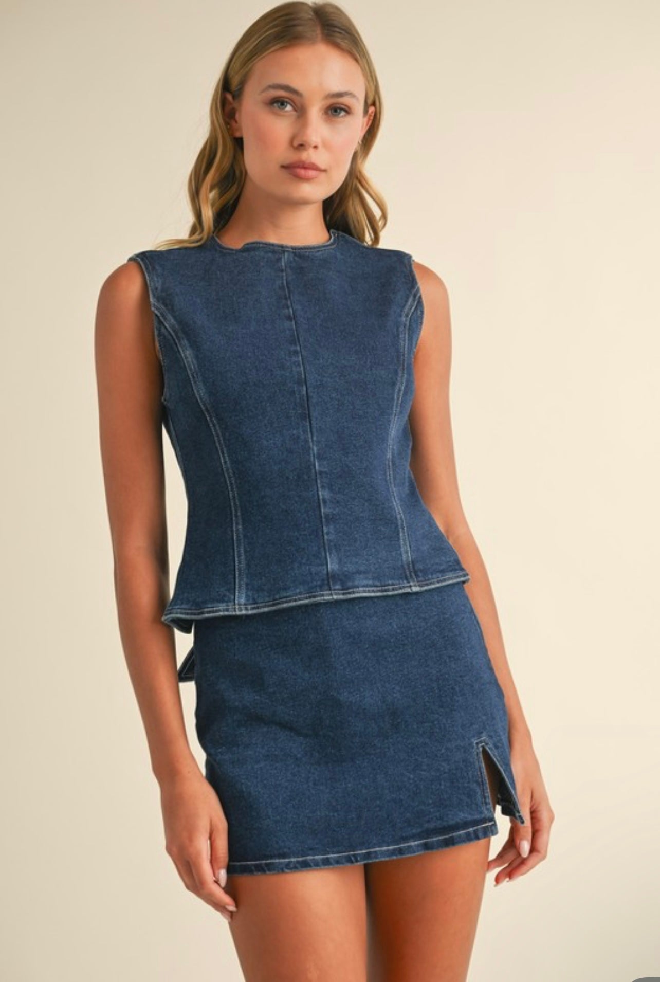 Short & Sweet Denim Set- RESTOCK - LAST M!!