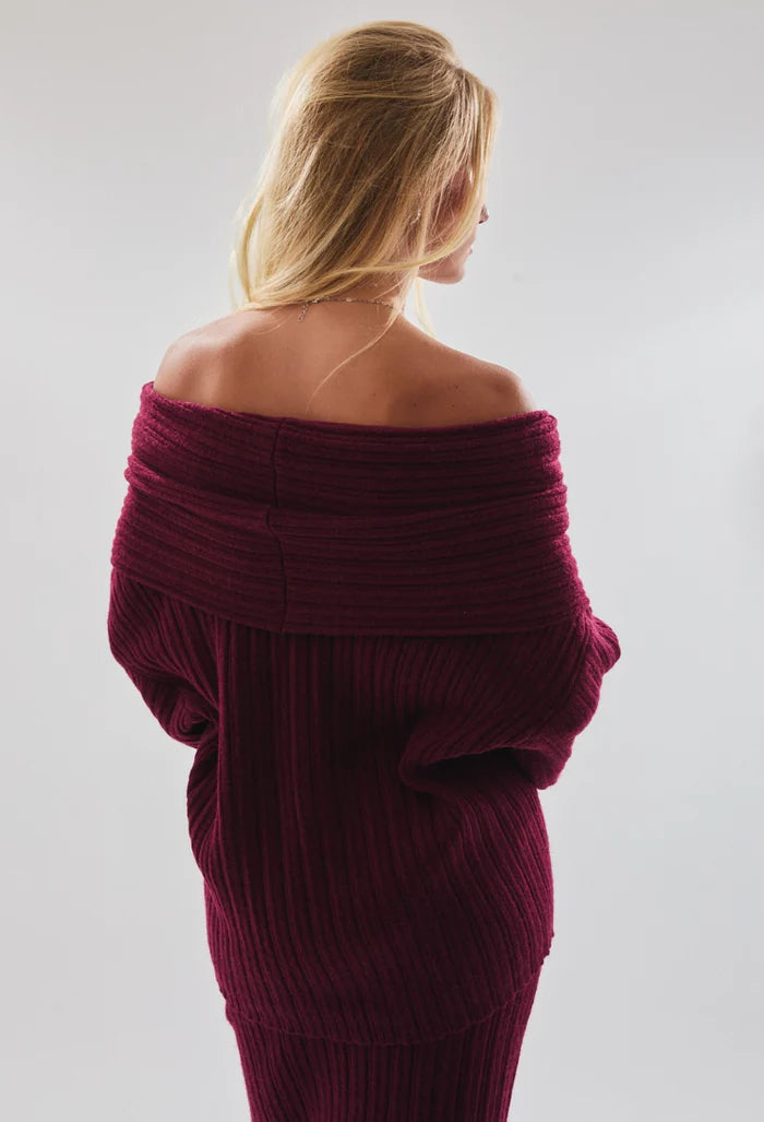 Lovers Lane Sweater-Burgandy