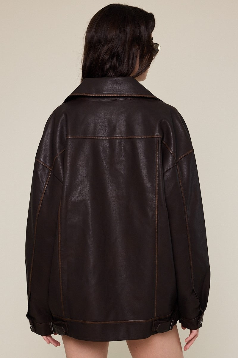 Lookin' At You Vintage Leather Jacket