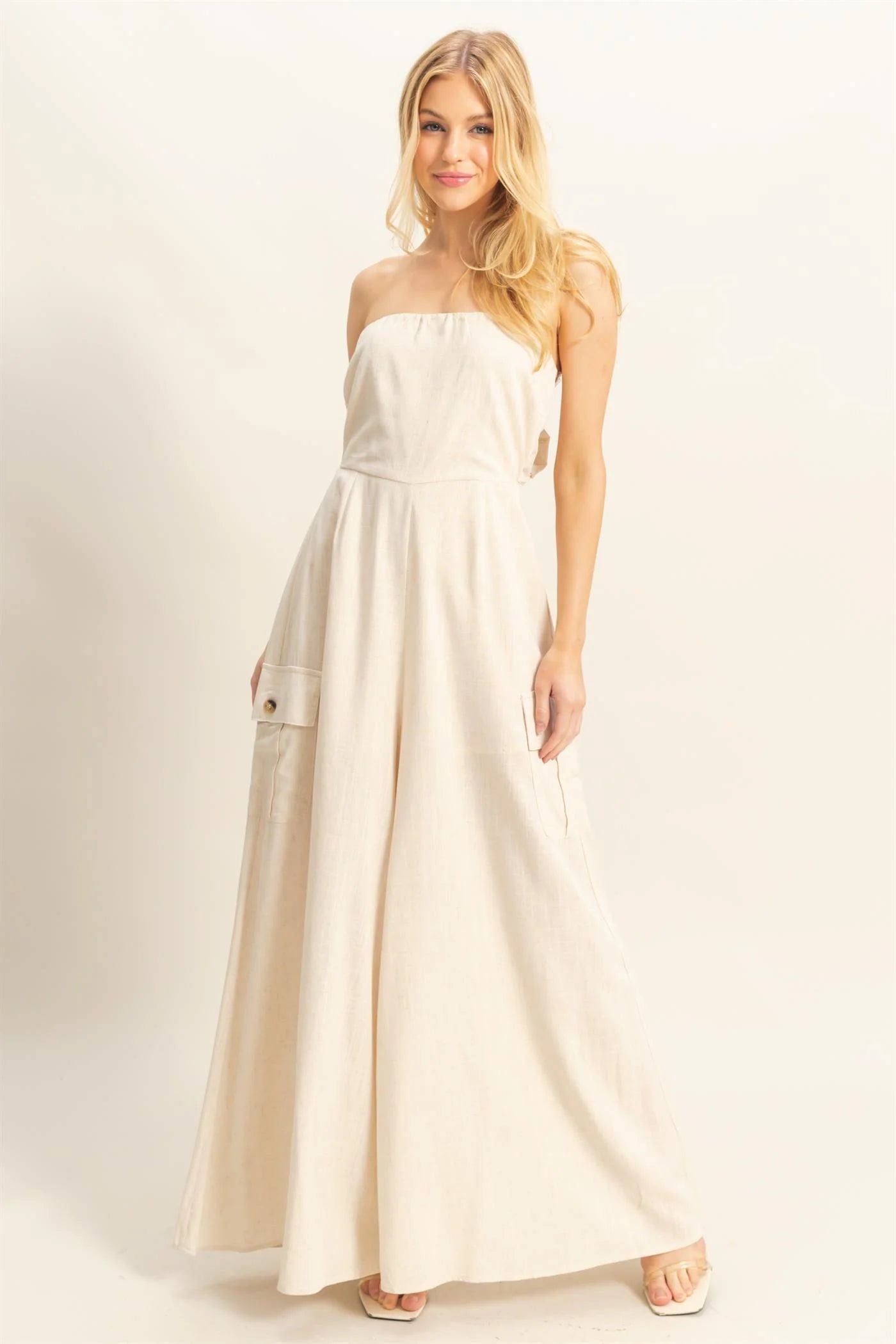 Your Next Move Jumpsuit - Oatmeal - LAST M!!