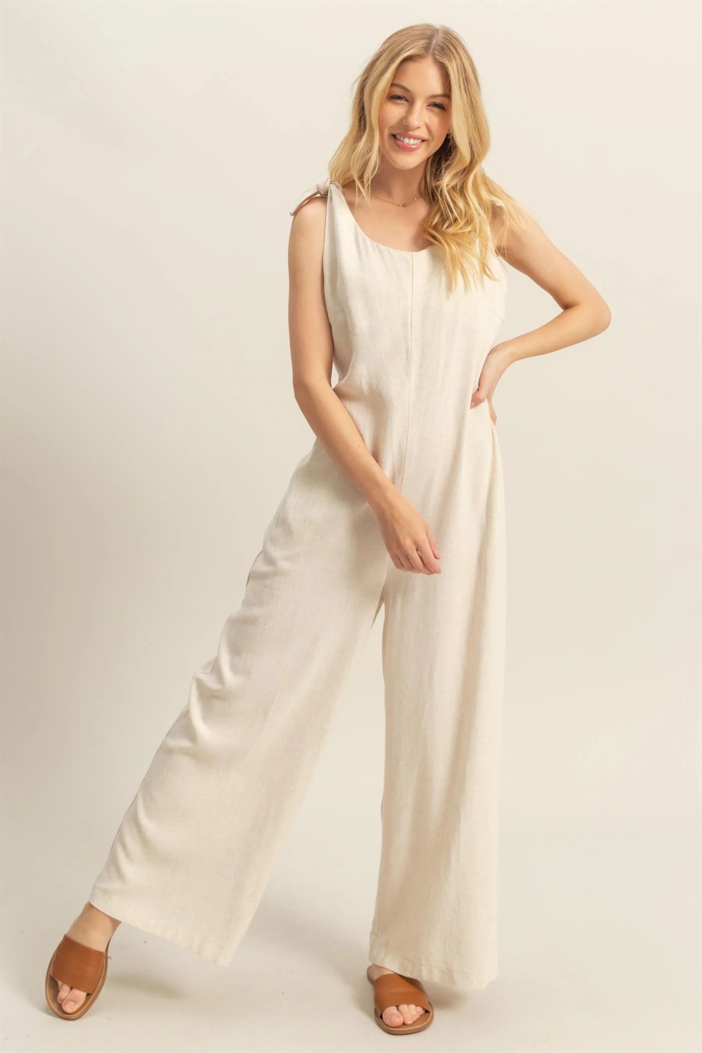 Shore Thing Linen Jumpsuit - LAST L!!