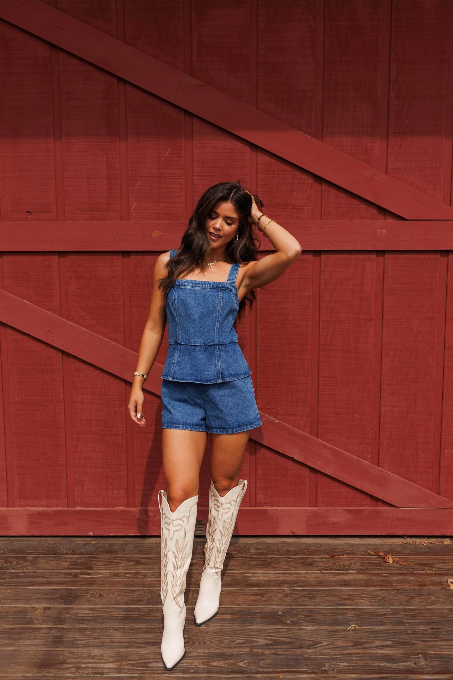 Penelope Denim Romper