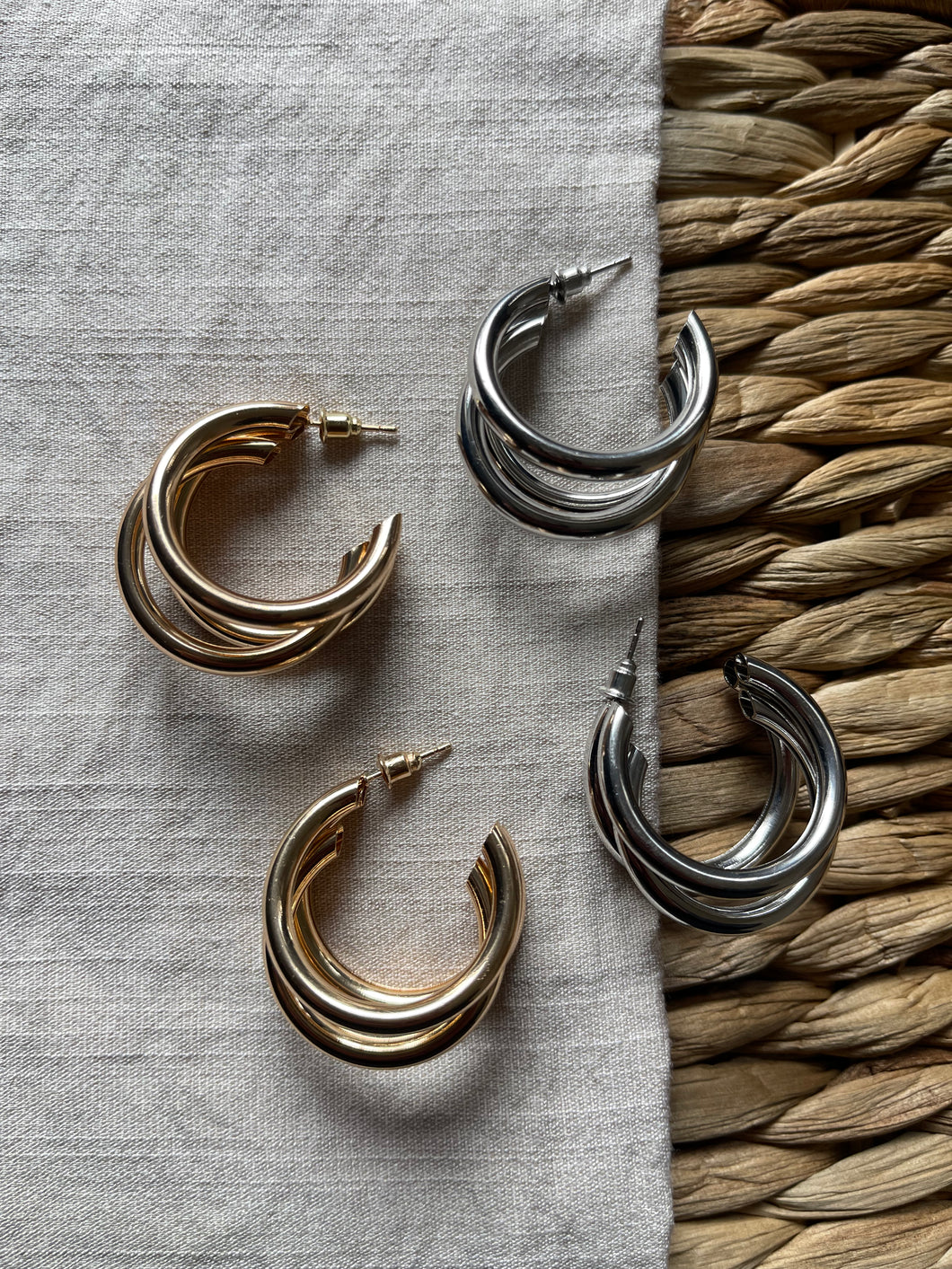 Triple Hoop Earring